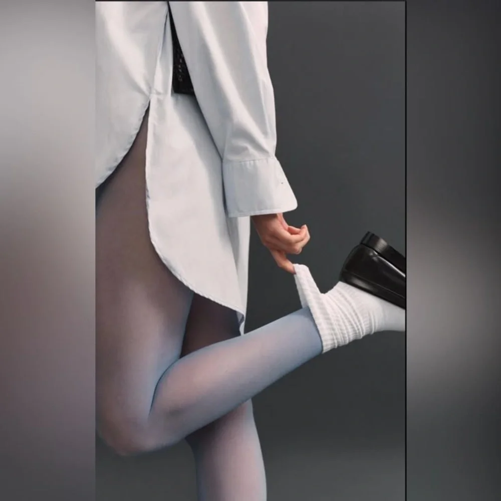 ❄️ Anthropologie | Solid-Color Sheer Tights Sky Various Sizes Available